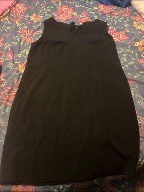 Calvin Klein Black Sleeveless Midi Sheath Dress